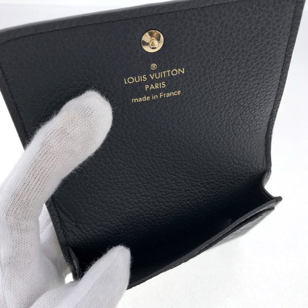 tnk 17822 5 Louis Vuitton Envelope Card de Visit Monogram Implant Noir Black