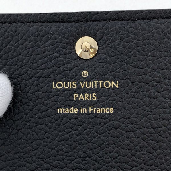 tnk 17822 6 Louis Vuitton Envelope Card de Visit Monogram Implant Noir Black