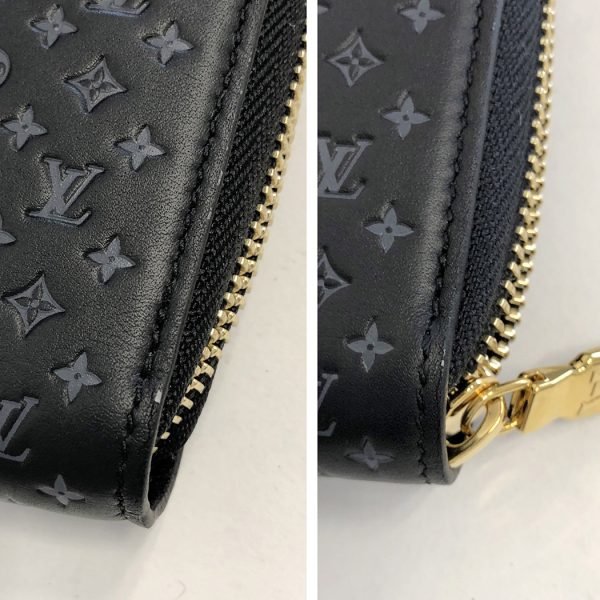 tnk 17827 9 Louis Vuitton Zippy Nanogram Round Zipper Long Wallet