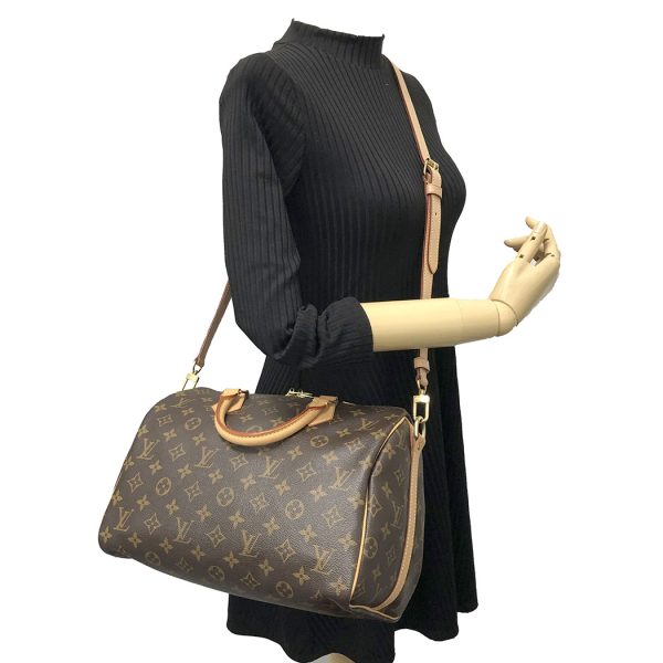 tnk 17833 1 Louis Vuitton Speedy Bandouliere 30 Monogram 2way Brown Shoulder Bag