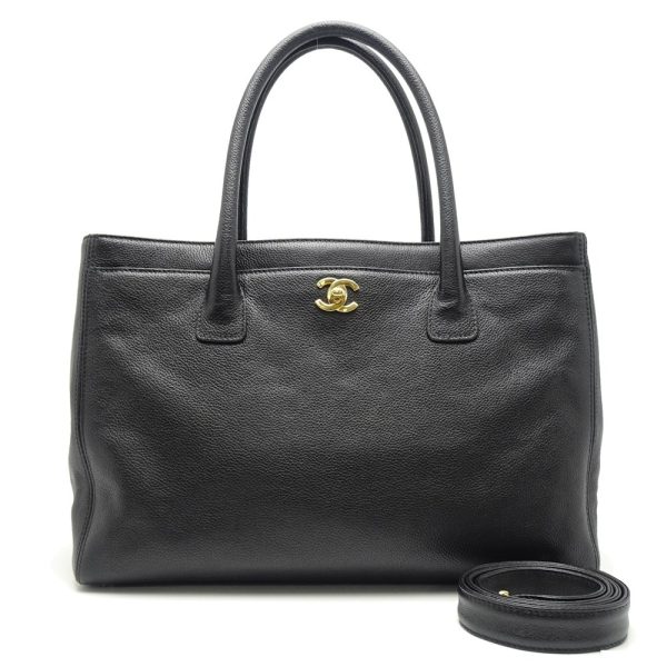 054494 10 Chanel Executive Tote Bag Soft Caviar Skin Black