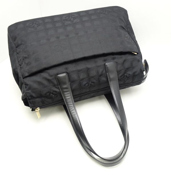 055373 3 Chanel New Travel Line Boston Bag Nylon Black