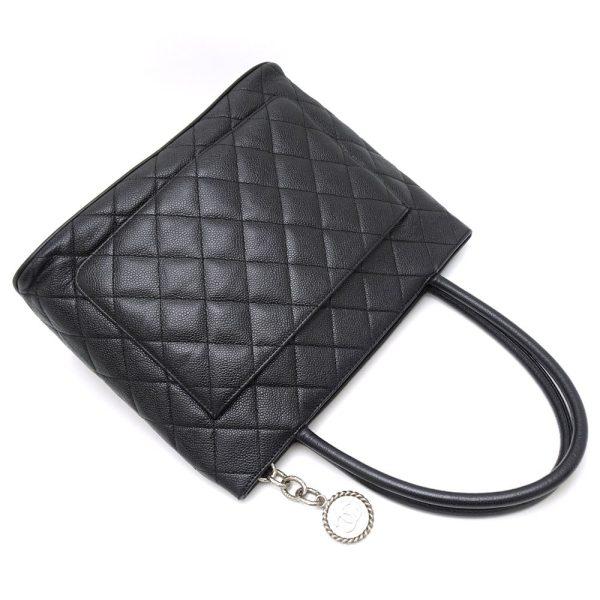 055913 4 Chanel Reprint Tote Bag Caviar Skin Black