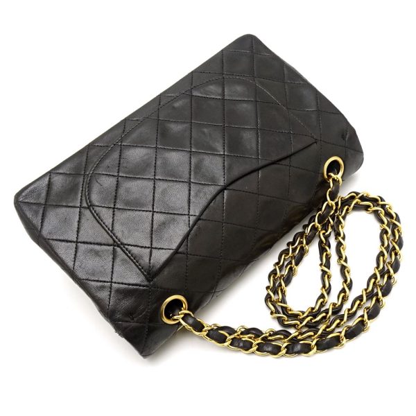 056275 3 Chanel Matelasse Chain Shoulder Bag Lambskin Black