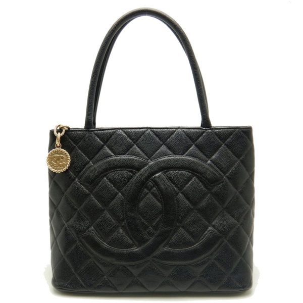 057892 10 Chanel Reissue Tote Bag Caviar Skin Black