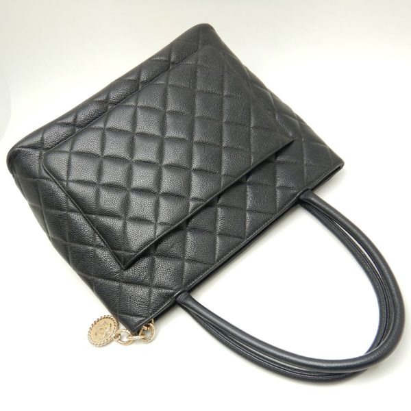 057892 2 Chanel Reissue Tote Bag Caviar Skin Black