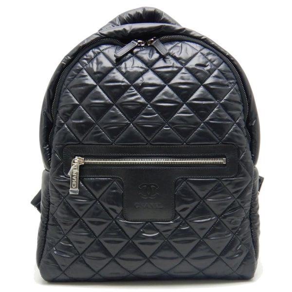 057894 10 Chanel Coco Coon Daypack Nylon Black Backpack