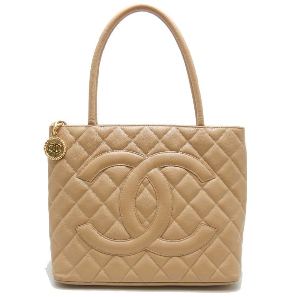 057988 10 Chanel Reissue Tote Bag Caviar Skin Beige