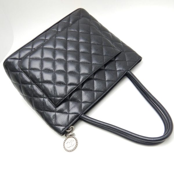 058086 2 Chanel Reprint Tote Bag Caviar Skin Black