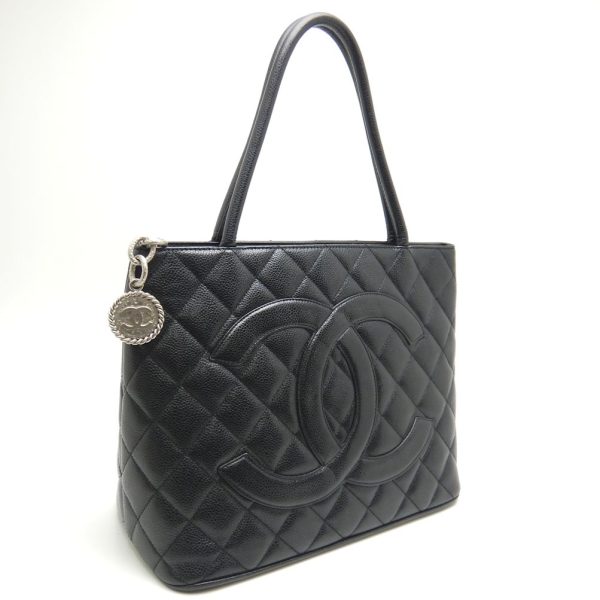 058086 5 Chanel Reprint Tote Bag Caviar Skin Black