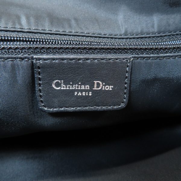 05827090 6 Christian Dior Trotter Tote Bag Canvas Leather Black