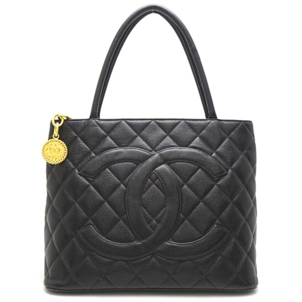 058601 10 Chanel Reissue Tote Bag Caviar Skin Black