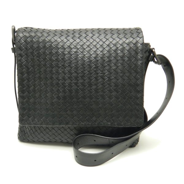 058826 10 Bottega Veneta Shoulder Bag Crossbody Leather Black