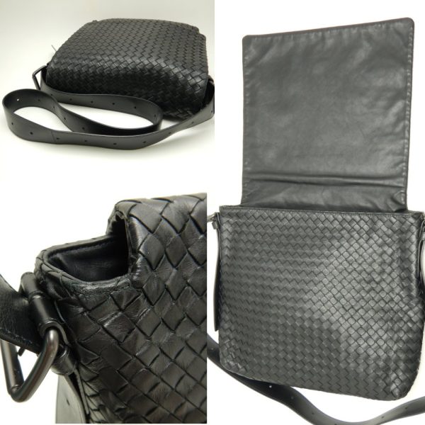 058826 5 Bottega Veneta Shoulder Bag Crossbody Leather Black