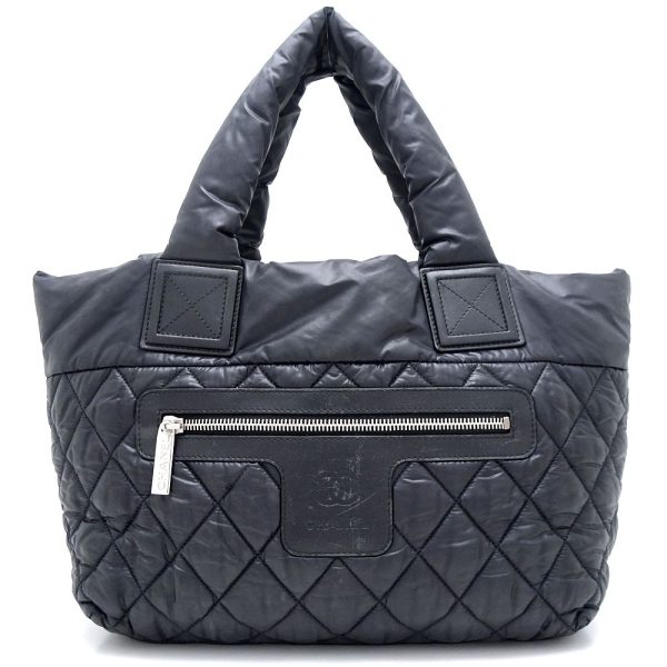 059892 10 Chanel Coco Coon Tote PM Nylon Black