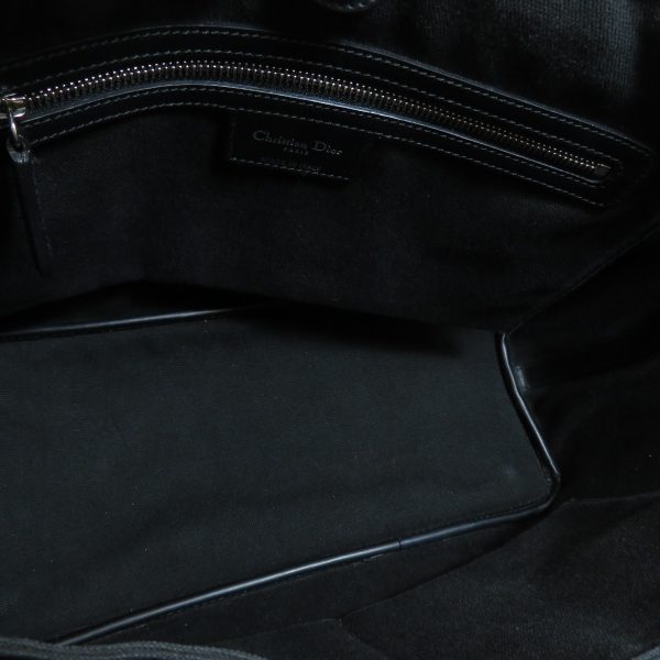 06027090 5 Christian Dior Cannage Tote Bag Leather Black