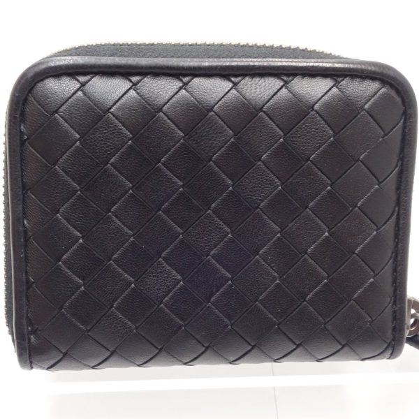 082716 2 Bottega Veneta Coin Case Intrecciato Leather Black