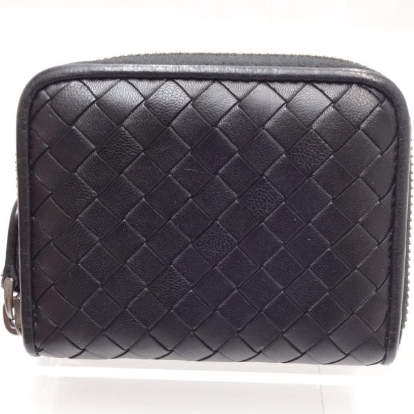 082716 3 Bottega Veneta Coin Case Intrecciato Leather Black