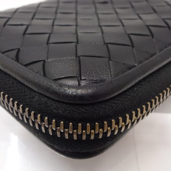 082716 4 Bottega Veneta Coin Case Intrecciato Leather Black