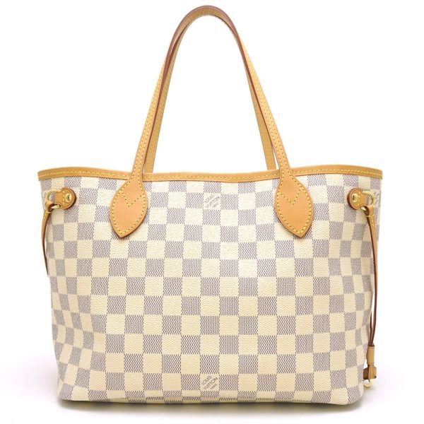 1 Louis Vuitton Damier Azur Neverfull PM Tote Bag