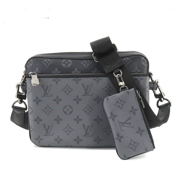 1 Louis Vuitton Monogram Eclipse Reverse Trio Messenger Shoulder Bag