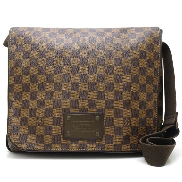 1 Louis Vuitton Damier Brooklyn MM Ebene Shoulder Bag Brown