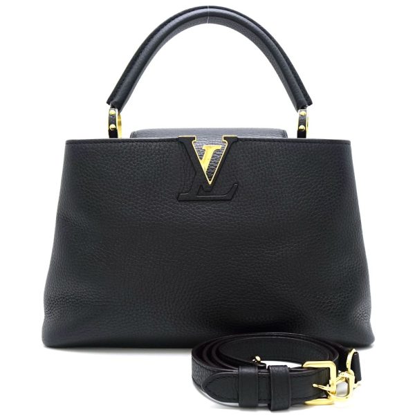 1 Louis Vuitton Capucines PM Taurillon Leather Noir 2WAY Bag Black