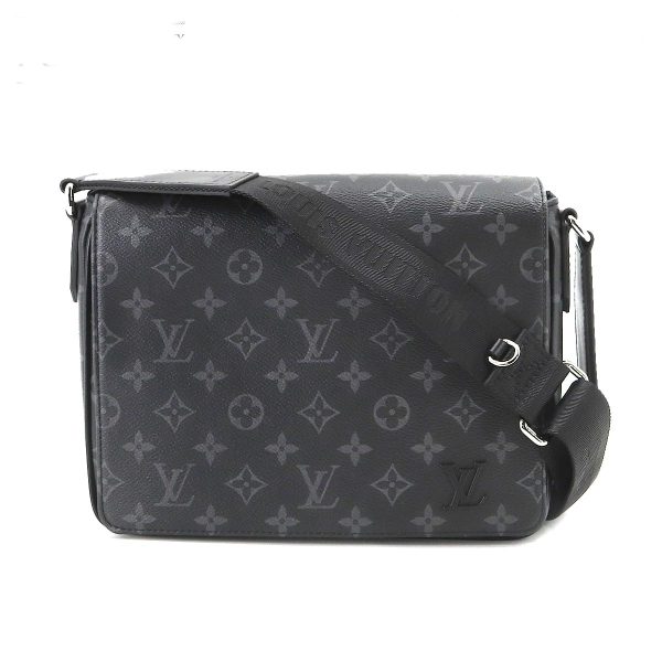 1 Louis Vuitton Monogram Eclipse District PM Shoulder Bag Black