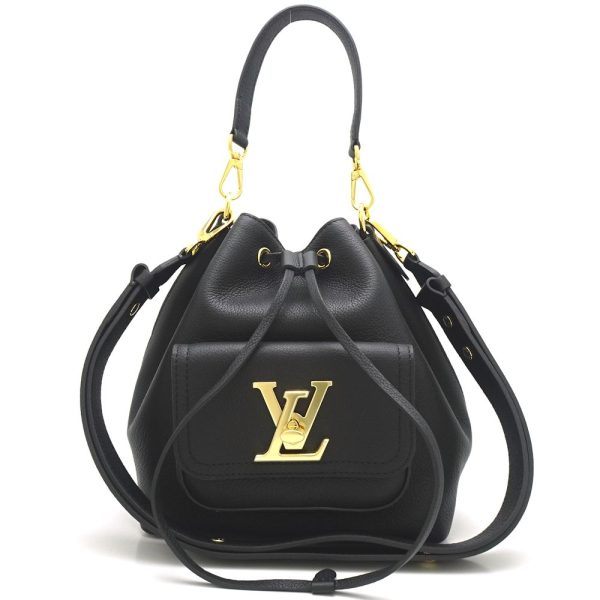 1 Louis Vuitton LockMe Bucket Calf Noir Shoulder Bag Black