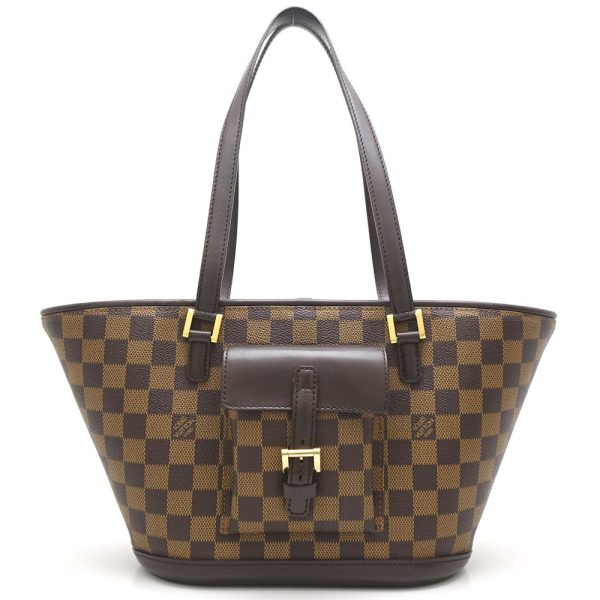 1 Louis Vuitton Damier Manosque PM Ebene Tote Bag Brown