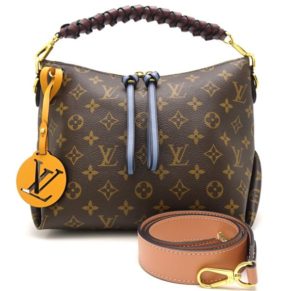 1 Louis Vuitton Monogram Mini Zipped Hobo 2way Bag Brown