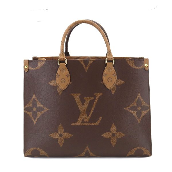 1 Louis Vuitton Giant Monogram On The Go MM 2 Way Tote Shoulder Bag