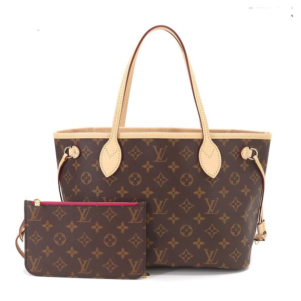 1 Louis Vuitton Monogram Neverfull PM Tote Bag Brown