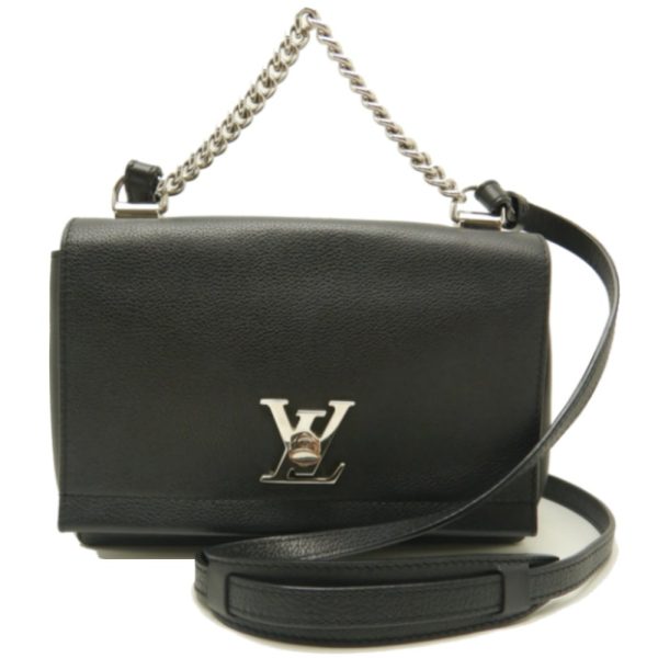 1 Louis Vuitton Lock Me 2 BB Calf Noir 2WAY Bag