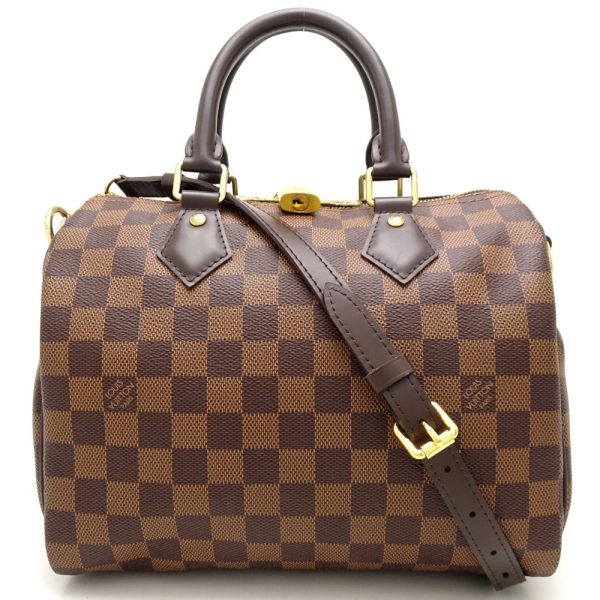 1 Louis Vuitton Damier Speedy Bandouliere 25 Mini Boston Bag Ebene Brown