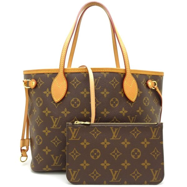 1 Louis Vuitton Monogram Neverfull PM Brown Tote Bag