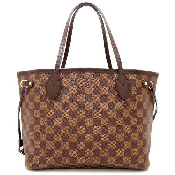 1 Louis Vuitton Damier Neverfull PM Ebene Tote Bag Brown