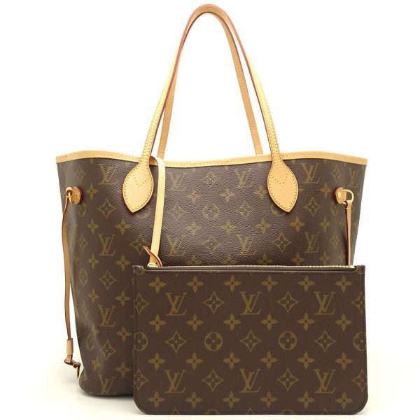 1 Louis Vuitton Monogram Neverfull MM Tote Bag