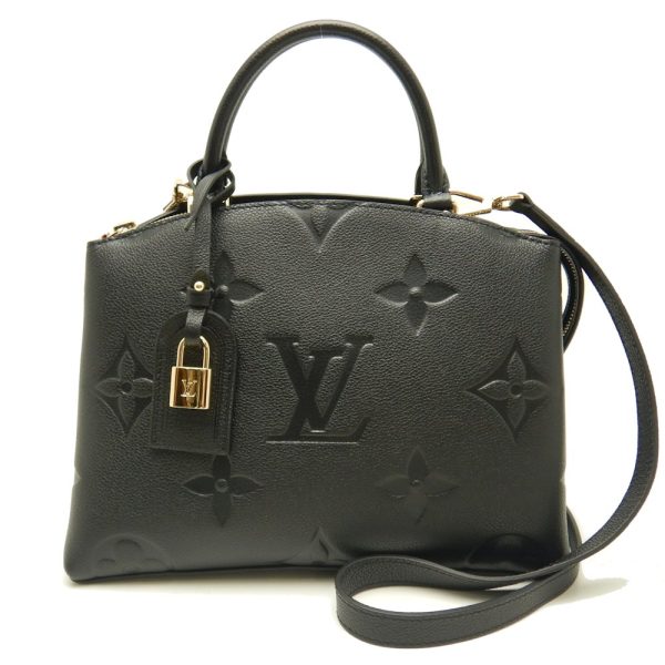 1 Louis Vuitton Petit Palais PM Monogram Implant Handbag Black