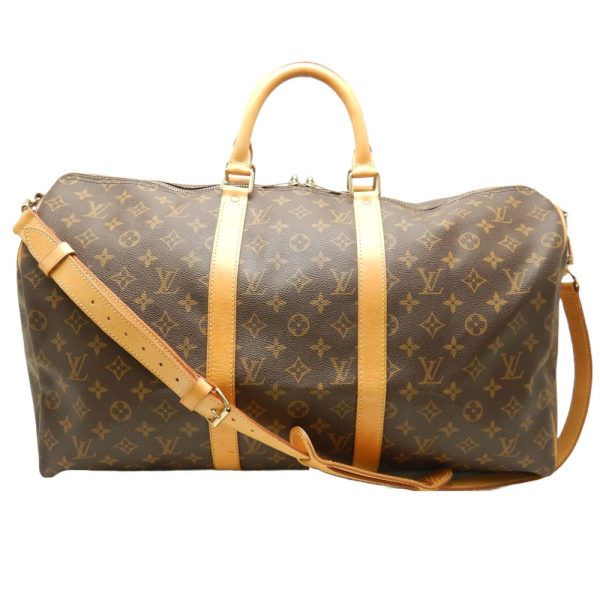 1 Louis Vuitton Monogram Keepall Bandouliere 50 Boston Bag Brown