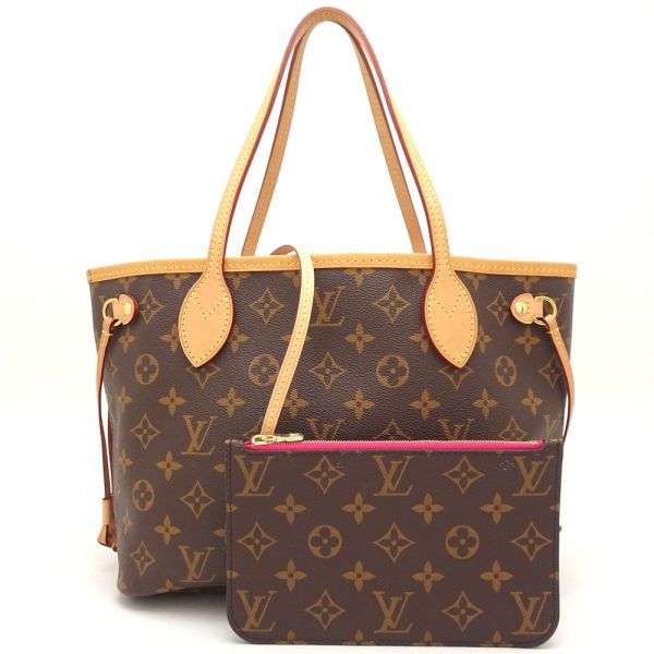 1 Louis Vuitton Monogram Neverfull PM Tote Bag Brown