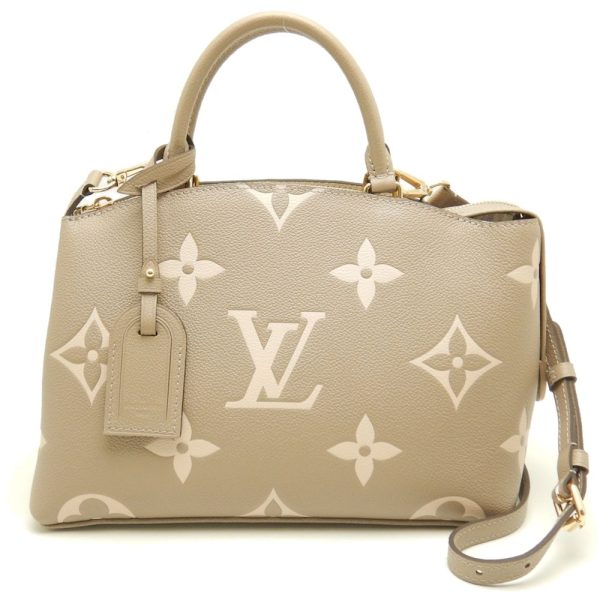 1 Louis Vuitton Petit Palais PM Handbag Bicolor Tourtrell Creme