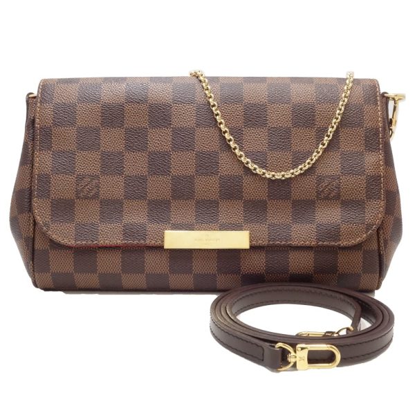 1 Louis Vuitton Damier Favorite MM Shoulder Bag Ebene