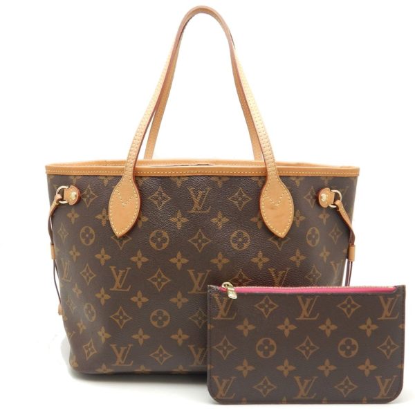 1 Louis Vuitton Monogram Neverfull PM Tote Bag Pivoine