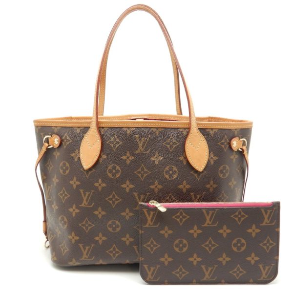 1 Louis Vuitton Monogram Neverfull PM Tote Bag