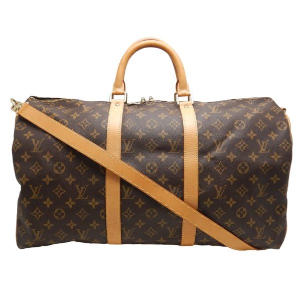 1 Louis Vuitton Monogram Keepall Bandouliere 50 Boston Bag Brown