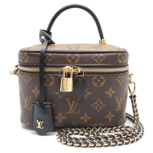 1 Louis Vuitton Vanity PM Handbag Monogram Reverse Brown