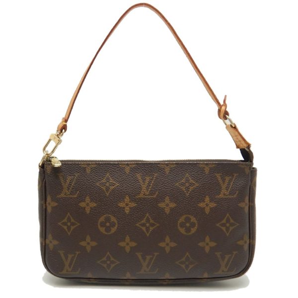 1 Louis Vuitton Monogram Pochette Handbag Accessory Pouch Brown