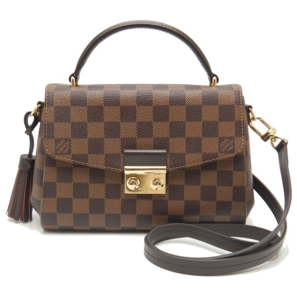 1 Louis Vuitton Damier Croisette Handbag Ebene