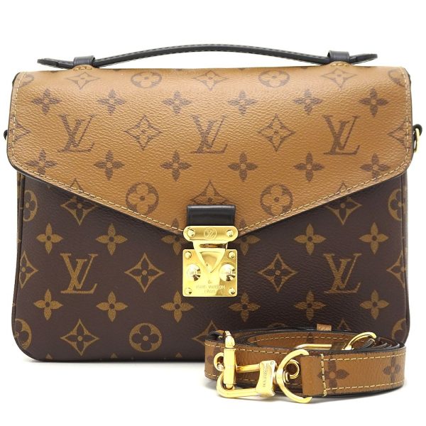 1 Louis Vuitton Pochette Metis MM 2Way Bag Monogram Reverse Brown